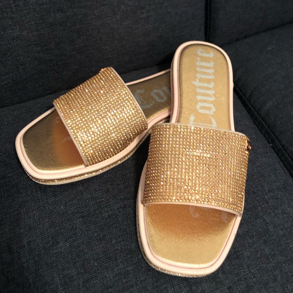 Glitter juicy couture slides